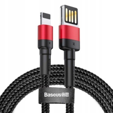 Кабель Lightning USB Baseus Cafule 1 м черный/красный