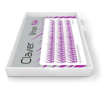 Kępki Rzęs V shape Colour 10,12,14mm - PURPLE, Mix