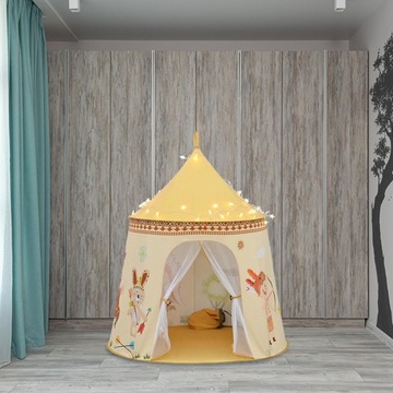 Детская игровая палатка Креативная игровая палатка-замок Дети играют с теплым светом