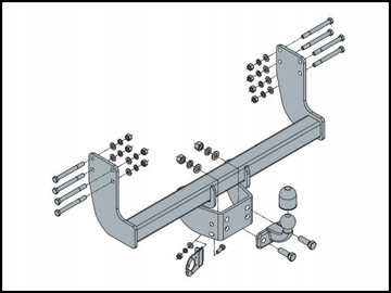 NOVÝ ZAŘÍZENÍ(HÁK) VW CRAFTER DVOJITÉ KOLA PŘEVODOVKY
