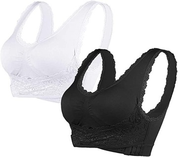 2x Biustonosz bezszwowy Stanik sportowy M