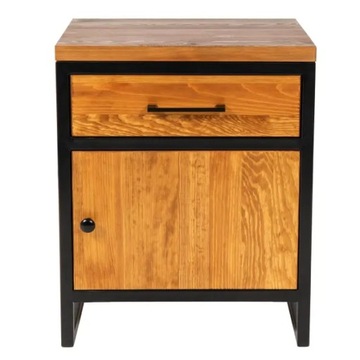 SZAFKA NOCNA STYL LOFT INDUSTRIALNY LITE DREWNO