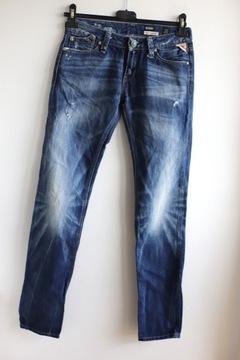 Replay 26 / 32 xs spodnie rurki dziury