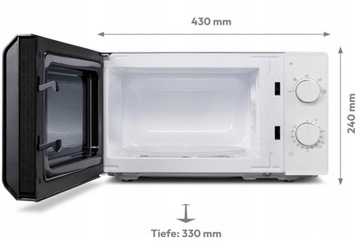 ОТДЕЛЬНО СТОЯЩАЯ МИКРОВОЛНОВАЯ ПЕЧЬ 700 ВТ 5 УРОВНЕЙ МОЩНОСТИ 20 Л MD11475 ЦВЕТА