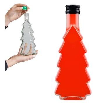 Butelka świąteczna CHOINKA 500ML na likier nalewki wino DEKORACJA NA ŚWIĘTA