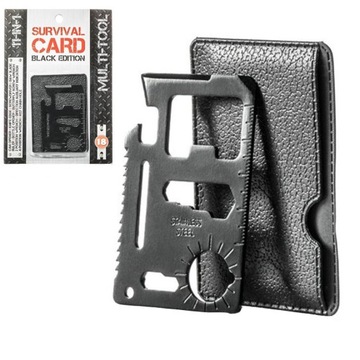 KARTA PRZEŻYCIA 11w1 PRZETRWANIA SURVIVAL CARD NÓŻ