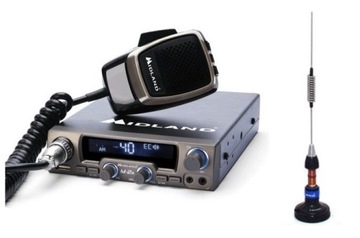 NOWOCZESNE RADIO CB MIDLAND M-20 + ANTENA MAGNETYCZNA MIDLAND LC59 NAKLEJKA
