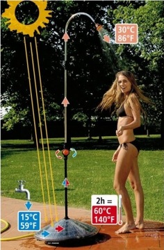 садовый душ, солнечный душ с обогревателем