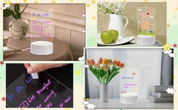 Креативная доска Светодиодный ночник НАПИШИТЕ, ЧТО ХОТИТЕ 8 цветных ручек