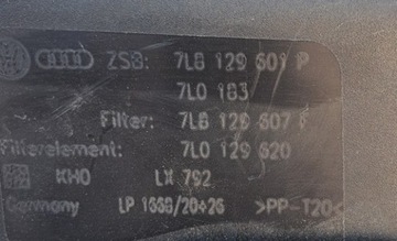 AUDI Q7 4L VW TOUAREG POUZDRO FILTRU VZDUCHU 7L8129601P