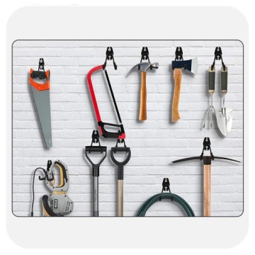 12 шт. ГАРАЖНЫЕ КРЮЧКИ, ЧЕРНЫЕ НАСТЕННЫЕ ДЕРЖАТЕЛИ ДЛЯ ВЕЛОСИПЕДОВ, КАБЕЛИ, ИНСТРУМЕНТЫ