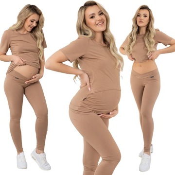 LEGGINSY CIĄŻOWE GETRY SPODNIE LEGINSY M