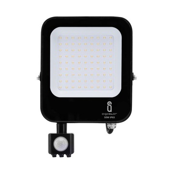 Naświetlacz LED 50W halogen IP65 4000K czarny PIR