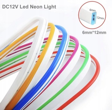 СВЕТОДИОДНАЯ ЛЕНТА NEON FLEX LED 12В 5М БЕЗ БЛОК ПИТАНИЯ