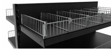 Listwa czołowa ogranicznik do półki 80x125cm chrom