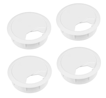 4x PRZEPUST KABLOWY PRZELOTKA KABLA OKRĄGŁA PLASTIKOWA FI60MM BIAŁY
