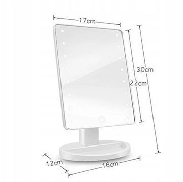 LUSTERKO LED PODŚWIETLANE KOSMETYCZNE DO MAKIJAŻU