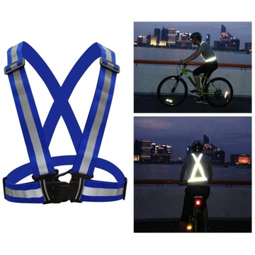 Odblaskowe wyposażenie biegowe typu B w kolorze ciemnoniebieskim