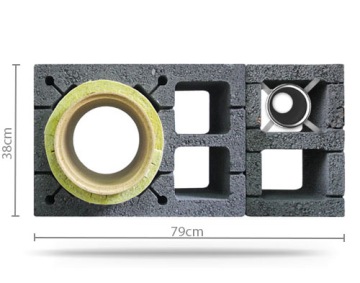 Керамический дымоход DUO BKU 8 м KW2+W2 200 + 80 ИЗОЛИРОВАННЫЙ ИЗОЛИРОВАННЫЙ