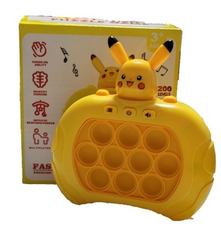 POP IT GRA ANTYSTRESOWA ZRĘCZNOŚCIOWA ELEKTRYCZNA PIKATCHU LOGICZNA ZABAWKA