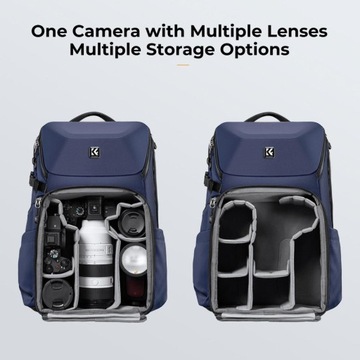 Большой фоторюкзак K&F для камеры, портативной камеры, дорожная оболочка