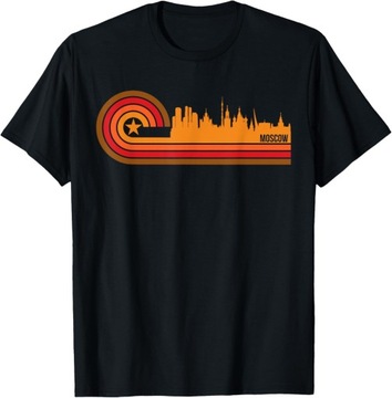 Koszulka w stylu retro Moskwa Rosja Skyline, L