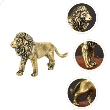 ФЭНШУЙ СТАТУЭТКИ С ЛАТУННЫМ ОРНАМЕНТОМ ЛЕВ ДОМАШНИЙ ДЕКОР