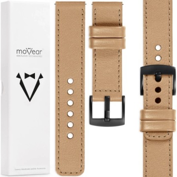 Kožený řemínek pro Garmin Vivomove 3 Vivoactive 5 3 Venu 2 20 mm Movear