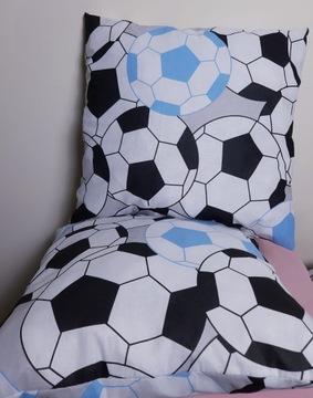 Футбольные рулонные шторы синего цвета