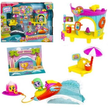 MOJI POPS SUNNY BEACH ZESTAW + 2 FIGURKI FURGONETKA love MojiLand magicbox