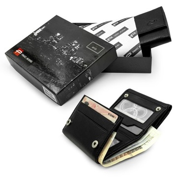 Мужской кожаный кошелек MINI, очень вместительный RFID