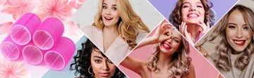 12шт самоклеящиеся бигуди Jumbo с роликами-фиксаторами