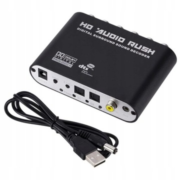 Конвертер аудиодекодера DTS AC3 в 5.1 Toslink