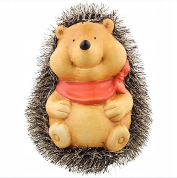 Jeż figurka dekoracyjna ceramiczna jesień ogrodowa 18 cm