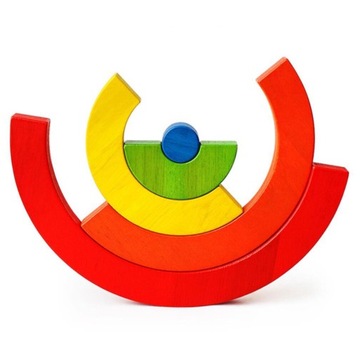 Rainbow Building Stacker Blocks Match style 1