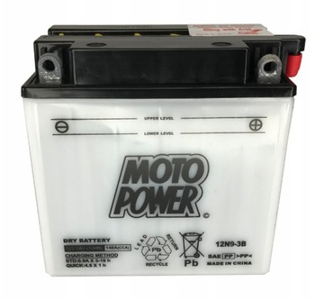 MotoPower CONV. 12V 9Ah/85A 12N9-3B P+