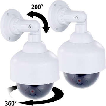 МАКЕТ PTZ-КАМЕРЫ ПОВОРОТНАЯ НА 360° КАМЕРА НАБЛЮДЕНИЯ 2xAA ПОДВЕСНЫЕ СВЕТОДИОДЫ