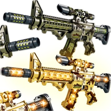 ПУЛЕМЕТ ИГРУШЕЧНОЕ ОРУЖИЕ ЗВУК СВЕТОДИОДНЫЕ ПОДСВЕТКИ