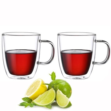 SZKLANKI TERMICZNE KUBKI DO KAWY LATTE HERBATY ZESTAW 2 szt. KAMILLE