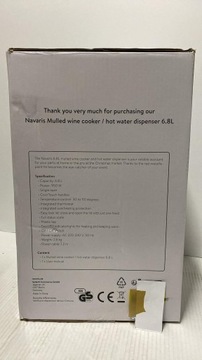 Аппарат для горячих напитков, плита 6,8л 950Вт Navaris