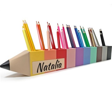 Sorter na kredki PASTEL Organizer na biurko MONTESSORI prezent na urodziny