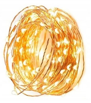 Mikro diody na druciku baterie 30LED lampki