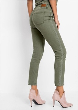 ДЖИНСЫ BODYFLIRT ОЛИВКОВЫЕ С СТРУЯМИ 48 4XL