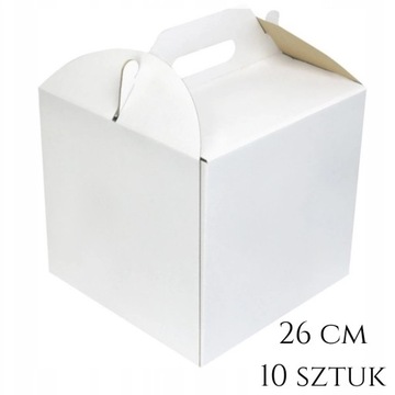 Opakowanie WYSOKIE 26x26x25 Białe pudełko 10 szt.