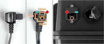 Корпус батареи EKUFER box VRLA: гн. зап. 2 светодиодных USB-вольтметра