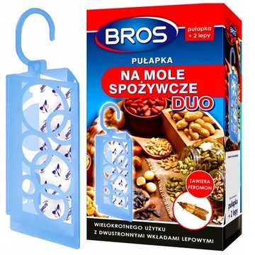 BROS PUŁAPKA LEP NA MOLE SPOŻYWCZE DUO + 2 WKŁADY