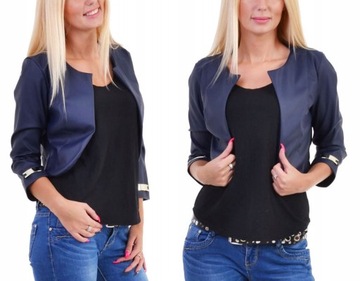 MARYNARKA TOP MODEL BOLERKO ŻAKIET EKO SKÓRA Rozm.54