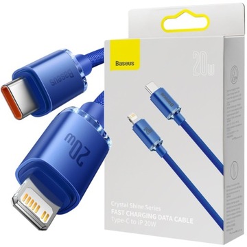 BASEUS Crystal Kabel USB-C Lightning PD 20W 1,2m