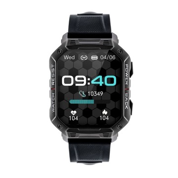 Smart Watch Czarny Zegarek Inteligentny Sport Menu PL