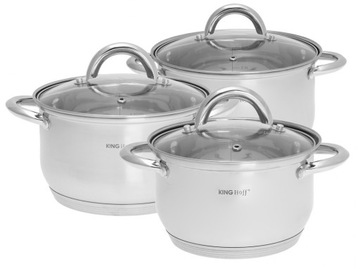 Набор кастрюль Kinghoff 6 шт. сталь Х4447